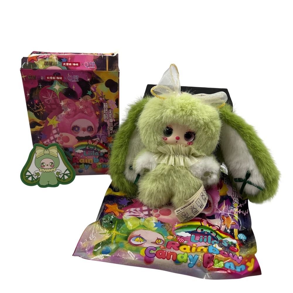 Liila Toys Liila Rainbow Candy Bunny Senja Confirmed Plush Figure Keychain Green